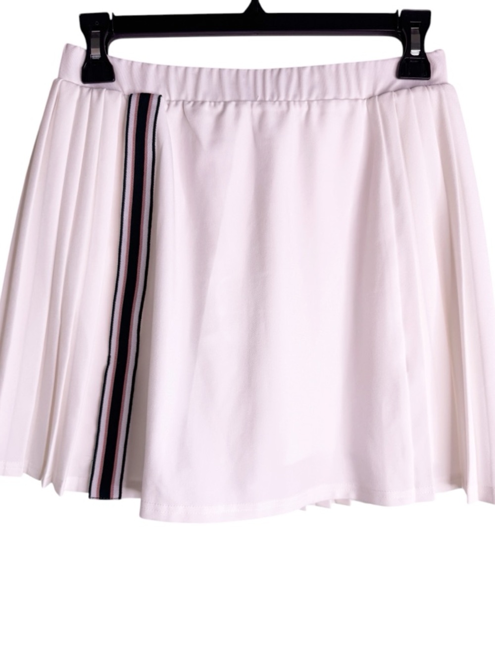 VARLEY Pleated Ribbon Trim Athletic Skort Size Small in Pure White - Picture 3 of 12